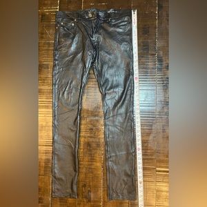 Saint Laurent faux leather mens pants